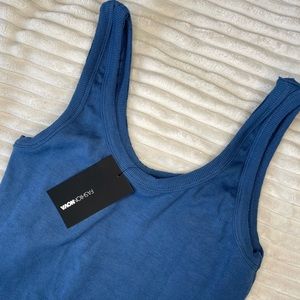 ONE OF THE BOYS BLUE WASH TSHIRT/TANK TOP MINI DRESS
